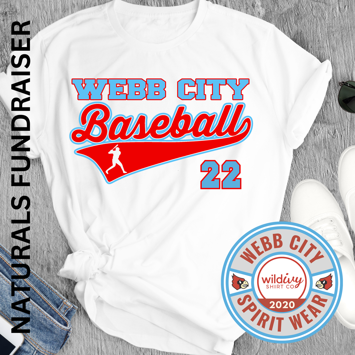 Naturals Fundraiser 7 CUSTOM NUMBER (Webb City Baseball)