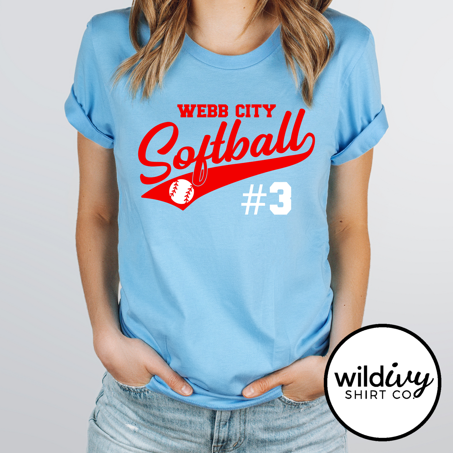 CUSTOMIZED NUMBER Cardinals Softball Red/White