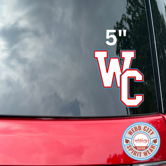 Permanent Decal: WC White 5"