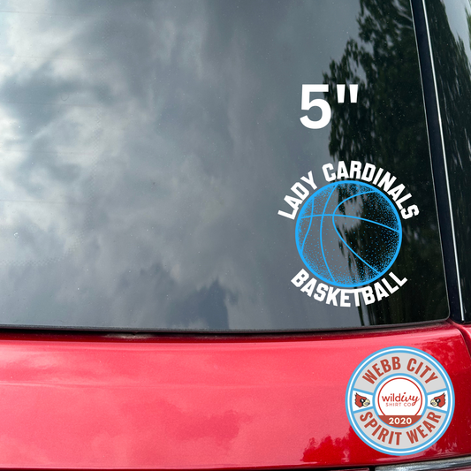 Permanent Decal: Lady Cardinals Basketball 5"