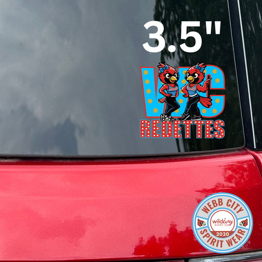 Permanent Decal: WC Redettes 3.5"