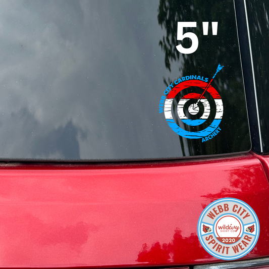 Permanent Decal: WC Cardinals Archery 5"