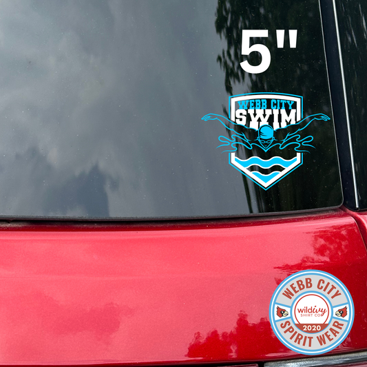 Permanent Decal: Webb City Swim 5"