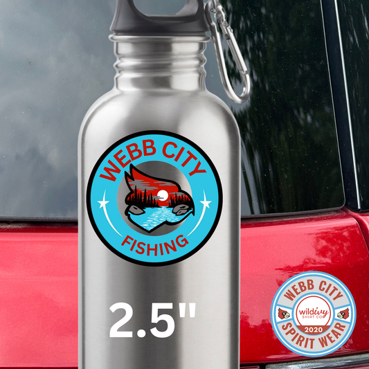 Permanent Decal: Webb City Fishing Circle 2.5"