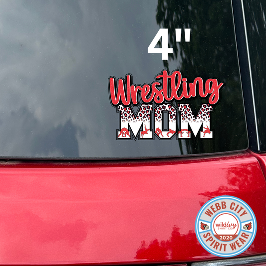 Permanent Decal: Wrestling Mom 4"