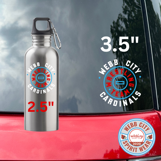 Permanent Decal: Webb City Cardinals Wrestling Team 3.5’’