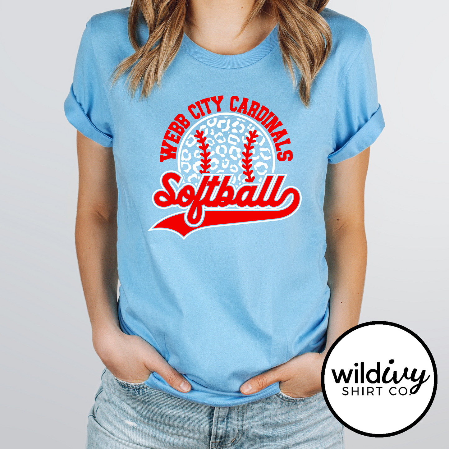 Webb City Cardinals Softball Leopard