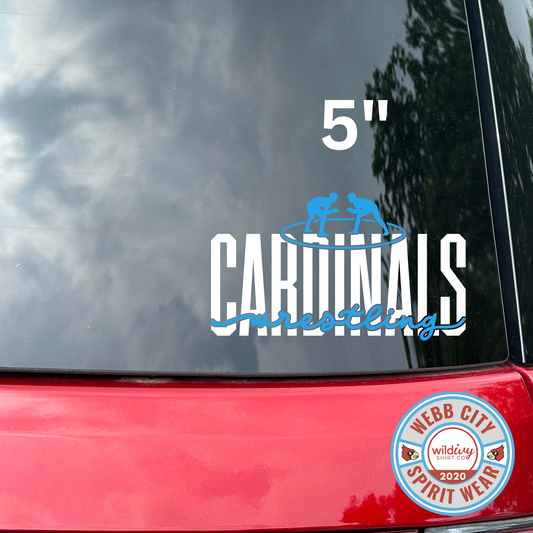 Permanent Decal: Cardinals Wrestling 5"