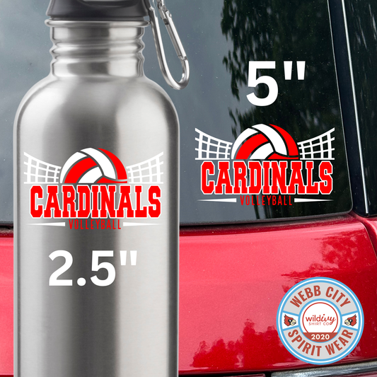 Permanent Decal: Webb City Volleyball 2.5"