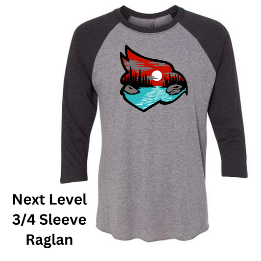 Webb City Fishing Raglan 3/4 Length Sleeve