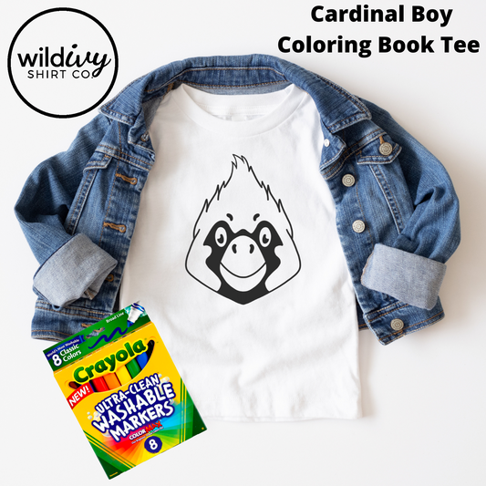 Coloring Book Shirt: Cardinal Boy